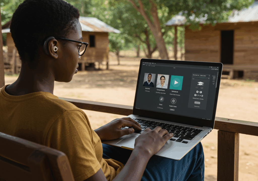 Comparison of distance learning through virtual meetings and traditional classroom teaching with presentations.