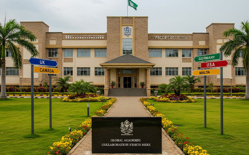 Nigerian university campus showcasing global academic collaboration for Joint Degree Programs