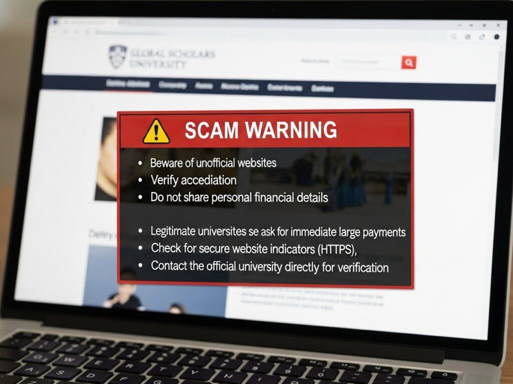 online university admission mistakes caused by invalid credentials and application not found errors on admission portal