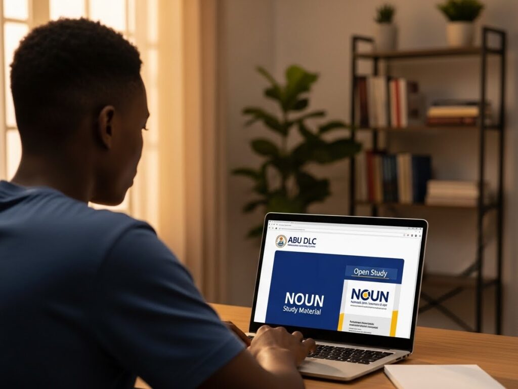 Student accessing accredited distance learning university portal to check university accreditation before applying