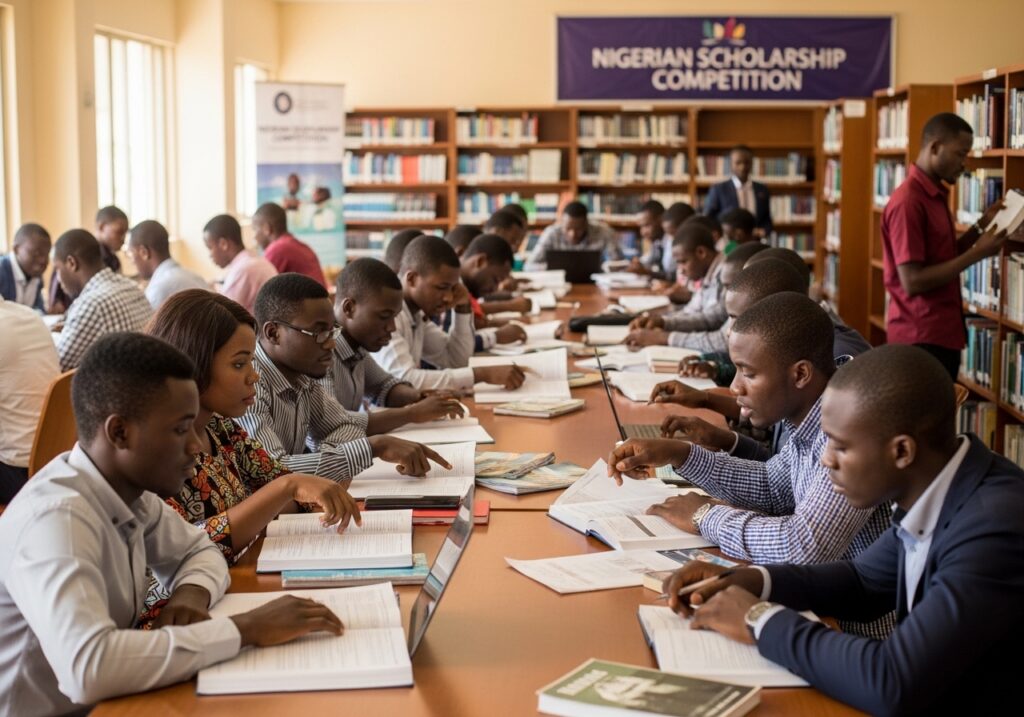 Nigerian university admissions office using spreadsheets and manual follow-up lists, unanswered emails on screen, marketing materials like flyers on desk, visible delay and fragmented student recruitment process