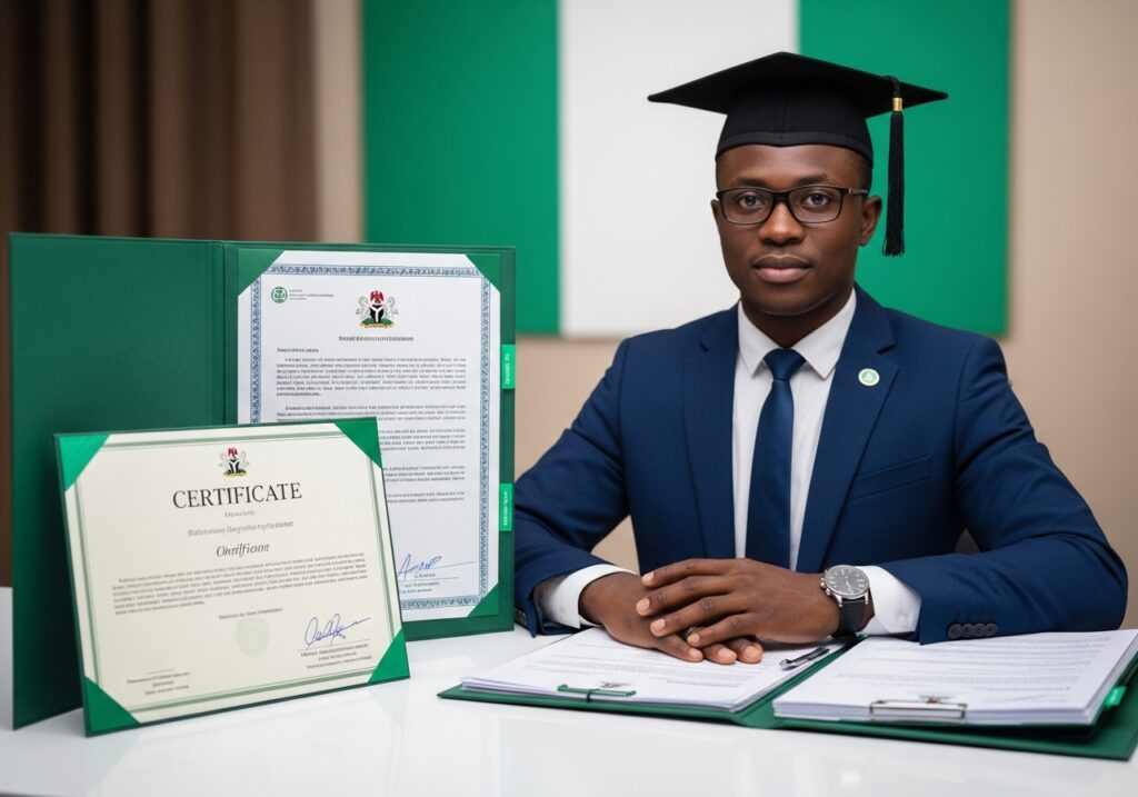 University admin using CRM dashboard with application tracking, document upload status, automated email workflows visible on screen, structured digital admission system replacing manual process