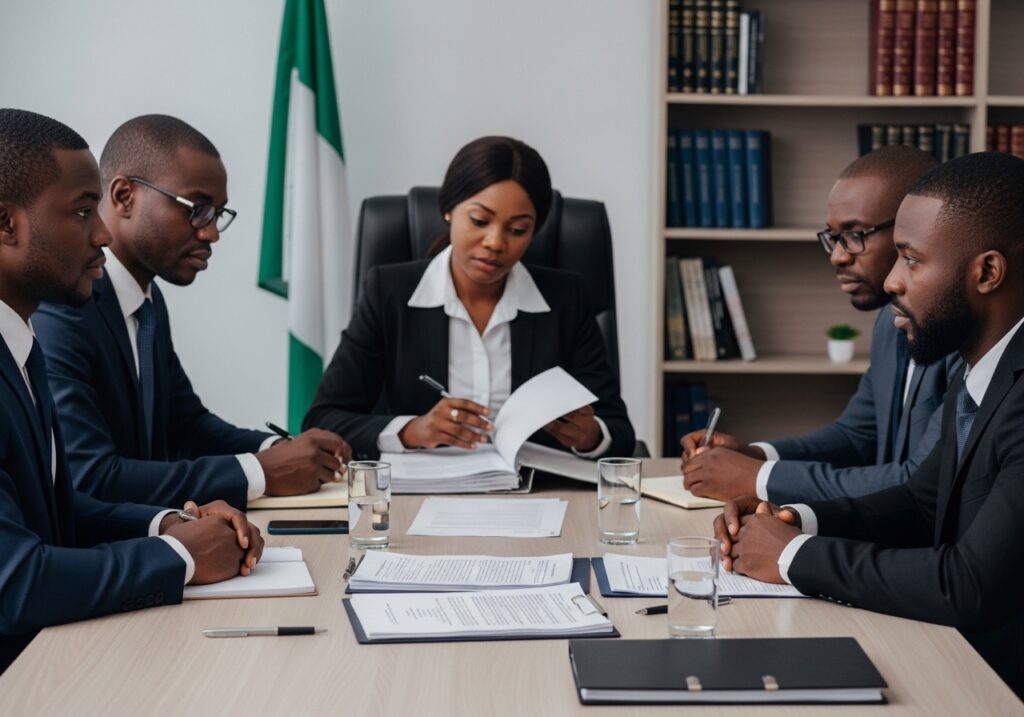 Serious interview setting for regulated field (medical/law context); candidate being evaluated strictly, documents being reviewed closely; more formal tone, highlighting stricter requirements