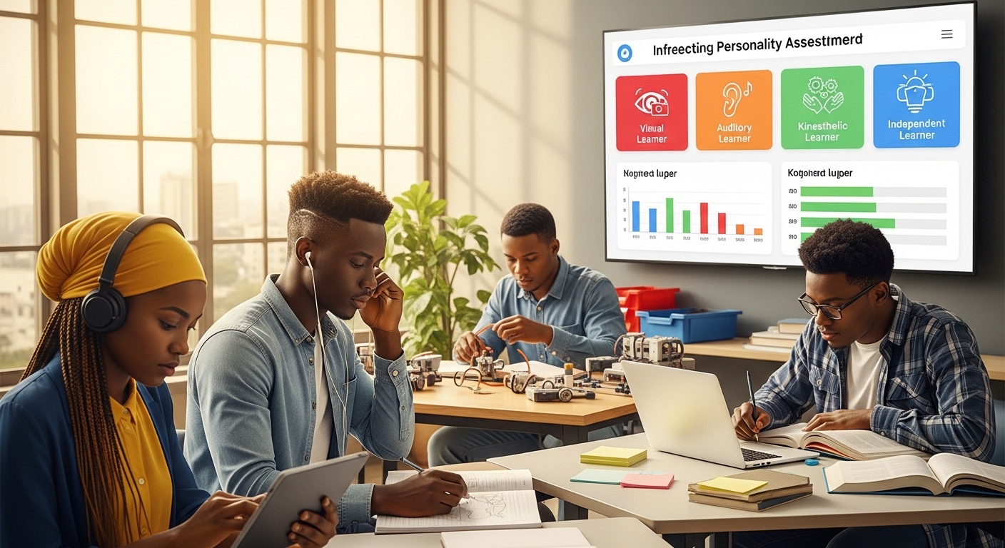 Nigerian students and parents reviewing university education expenses on laptops and financial planning documents; dashboard displaying tuition fees, accommodation costs, internet expenses, learning materials, transportation costs, and education budgeting tools; realistic higher education financial planning environment focused on cost transparency and informed decision-making