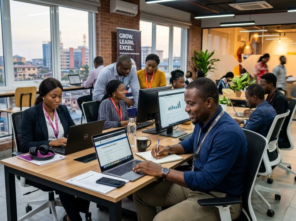 Adult learners completing online degrees, certifications, executive programs, and technical skills training while balancing work and personal commitments.